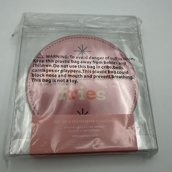 Ban.Do "Party On" Coaster‎ Set – 4 Leatherette Coasters New - Picture 5 of 8